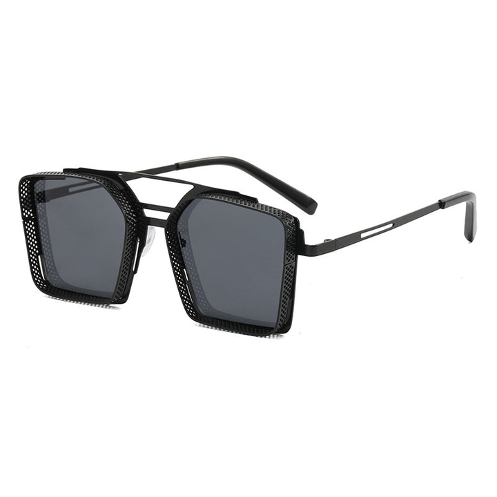 Dame oversized solbrille med luksuriøst design og geometrisk ramme Skanto