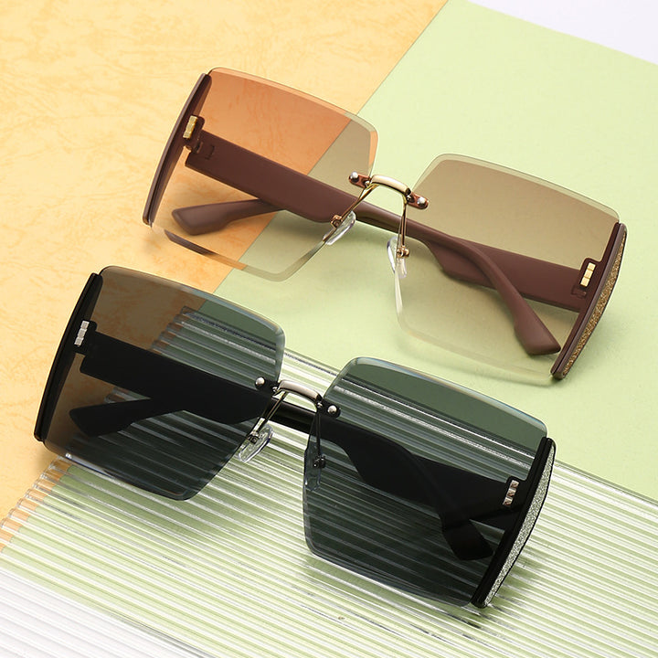 Dame geometrisk Fashion-solbrille Skanto
