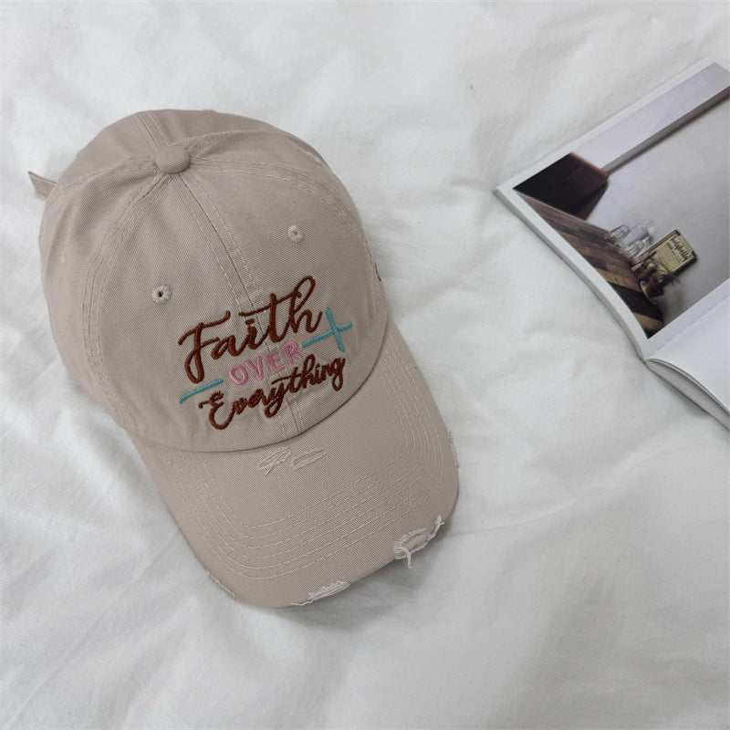 Kvinne's Slitt Brodert Baseball Caps Skanto