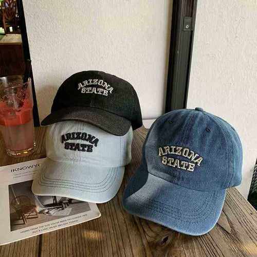 Unisex Vintage-Inspirert Brodert Denim Caps Skanto