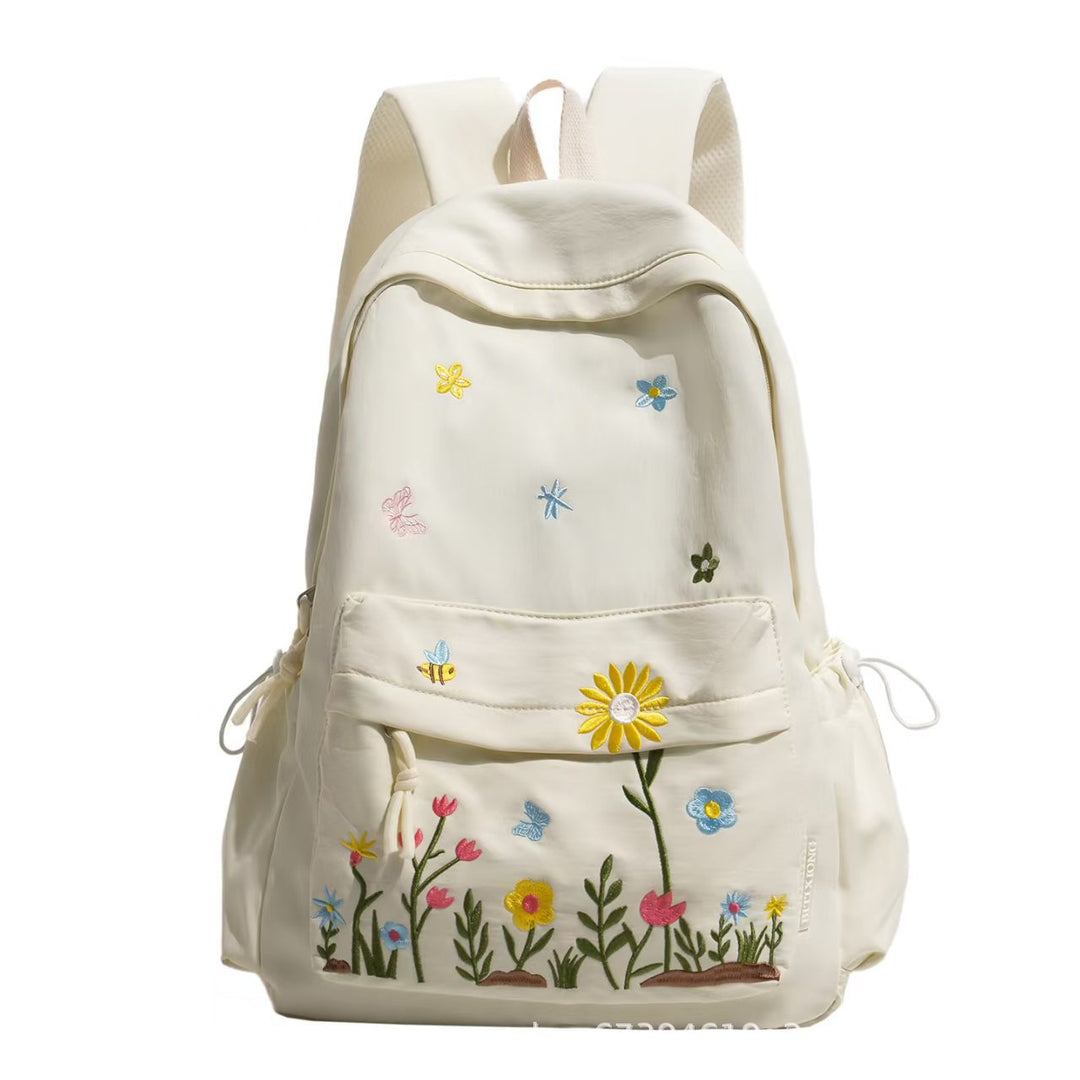 Blomsterbrodert ryggsekk Skanto