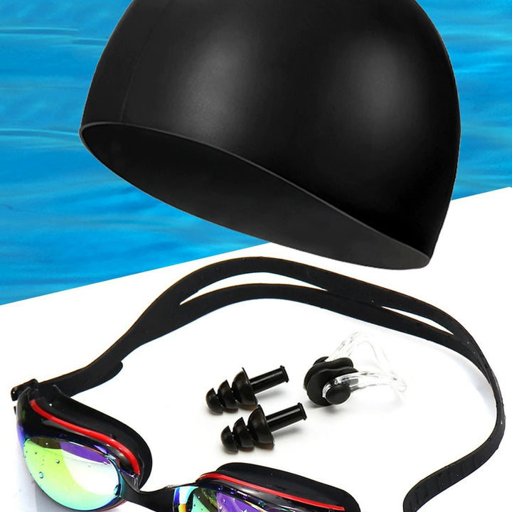 Svømme sett med ergonomisk svømmebrille og silikonhette Skanto