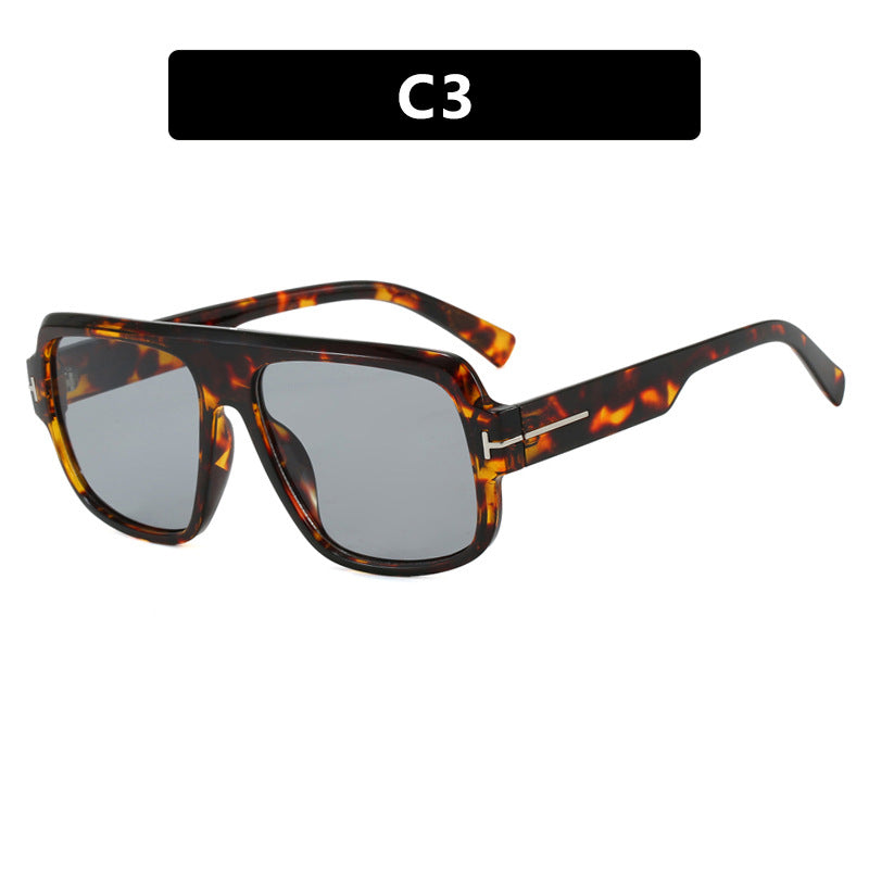 Women's fashionable square sunglasses with trendy tortoise pattern Skanto
