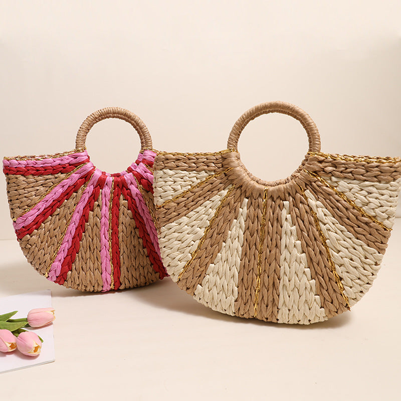Trendy tote bag in modern wave pattern Skanto