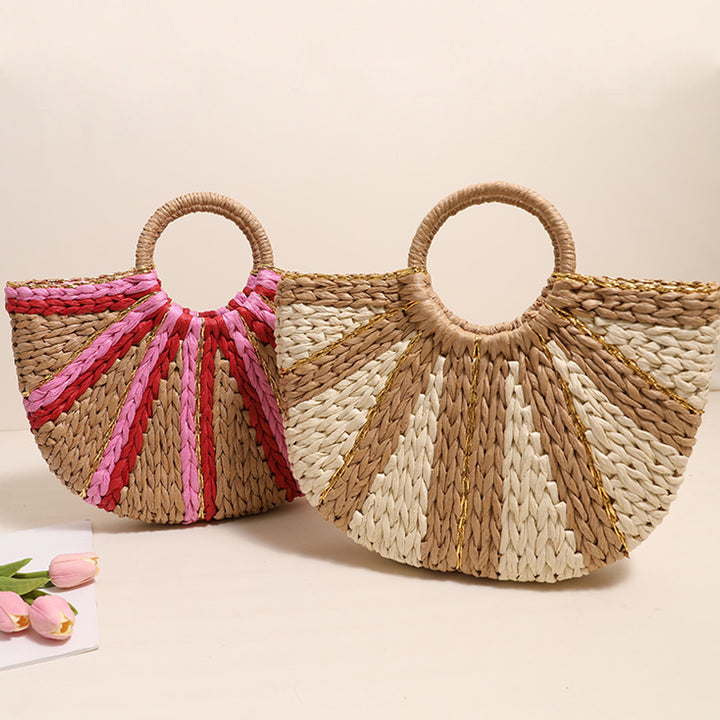 Trendy tote bag in modern wave pattern Skanto
