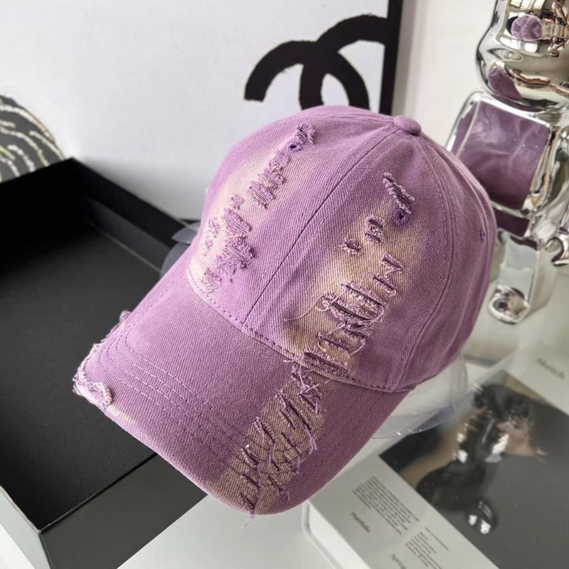 Unisex Slittet Denim Kappe Skanto