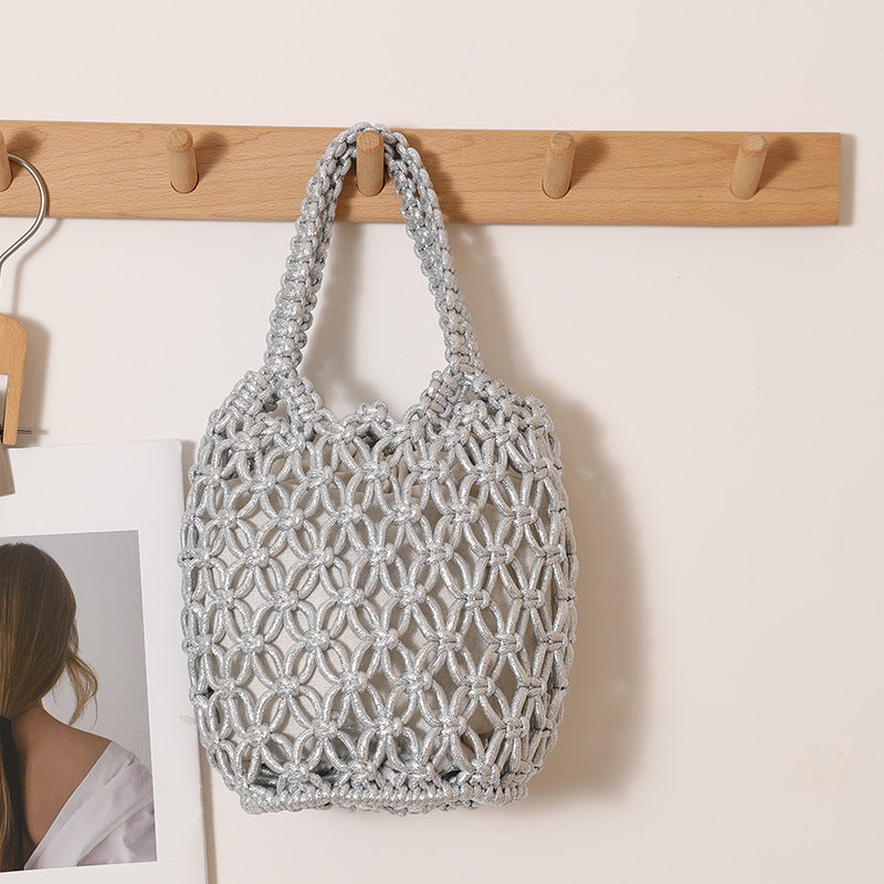 Trendy Shopper Bag with Unique Net Design Skanto