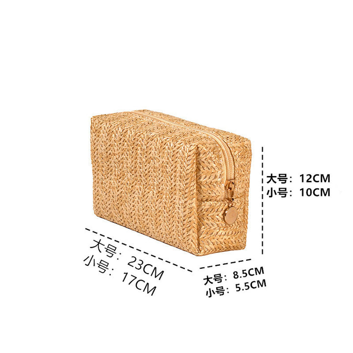 Kosmetikkmapp av naturlig bastmateriale med elegant design Skanto