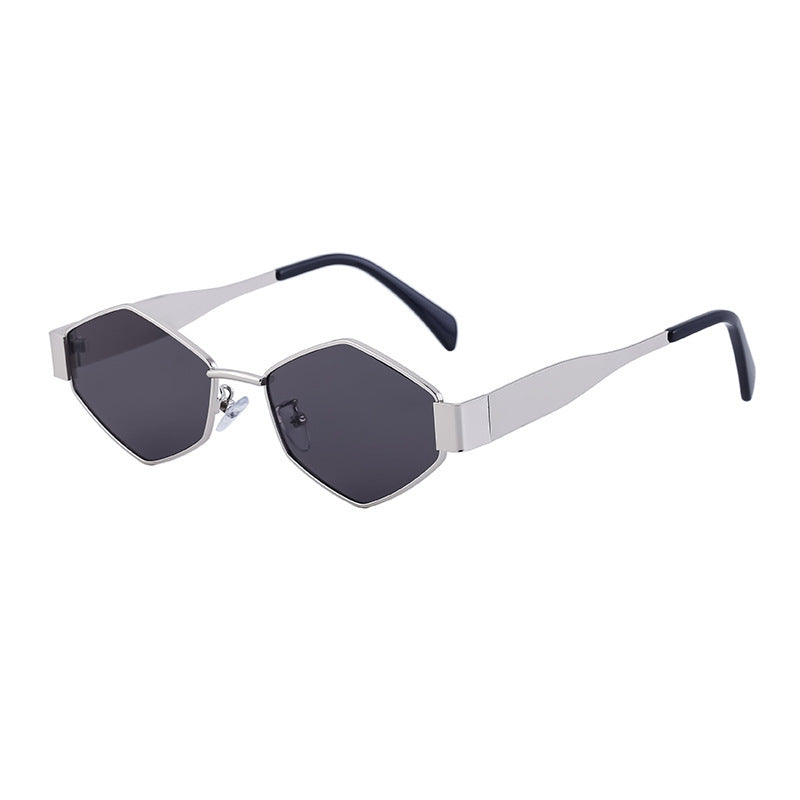 Dame geometrisk solbrille med moderne ramme Skanto