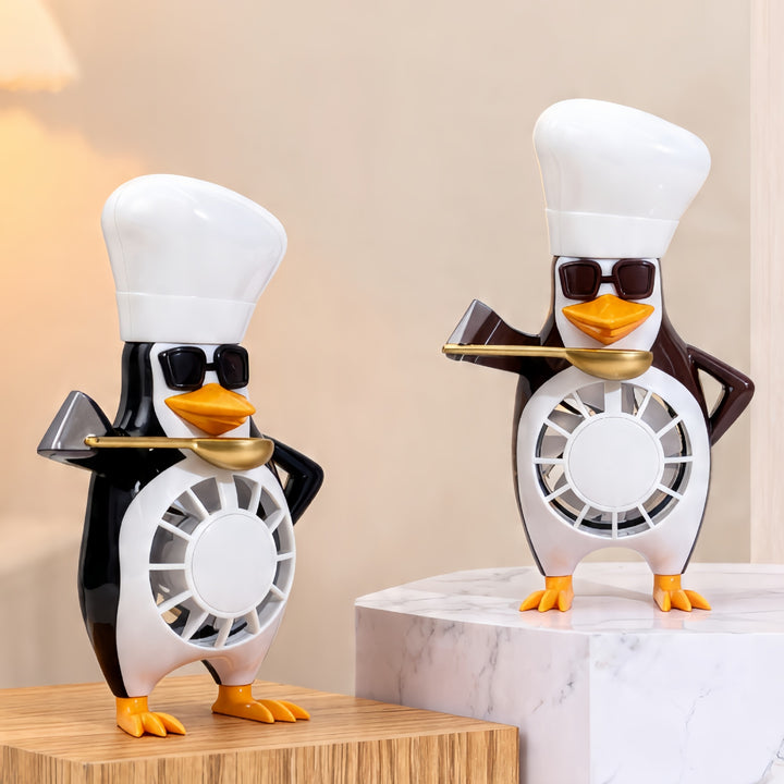 Dame bordvifte i morsom pingvin-design Skanto