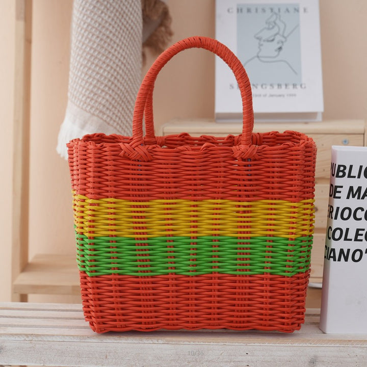 Håndlaget kurvveske med stilig design Skanto
