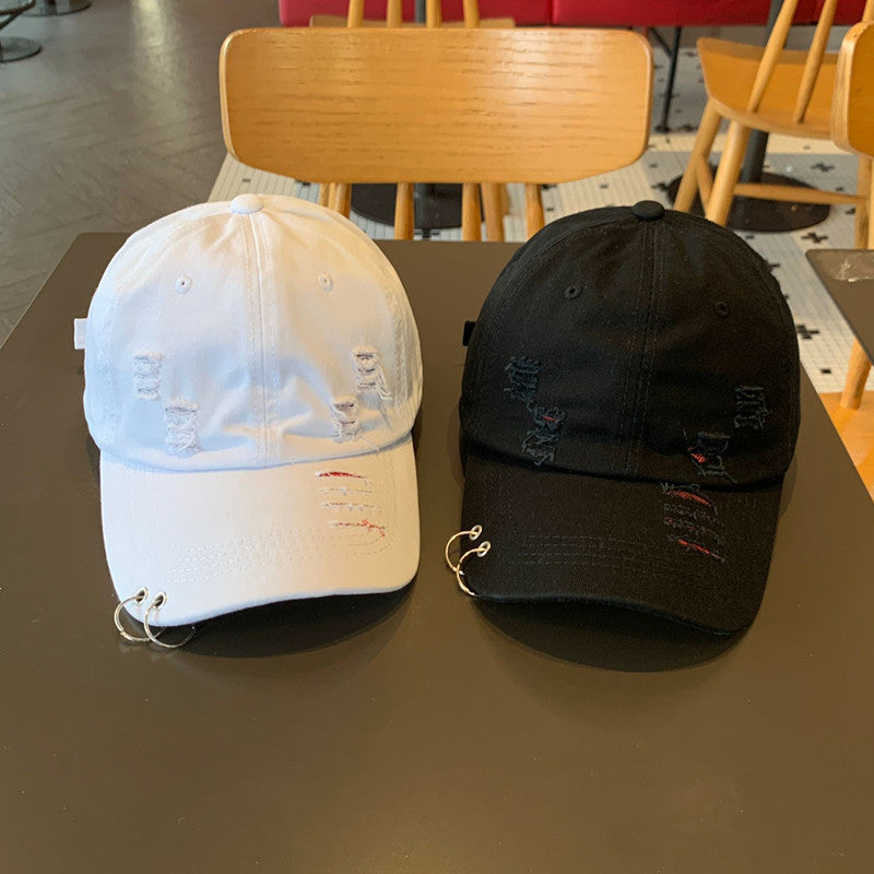 Unisex Slittet Bomull Justerbar Baseball Cap Skanto