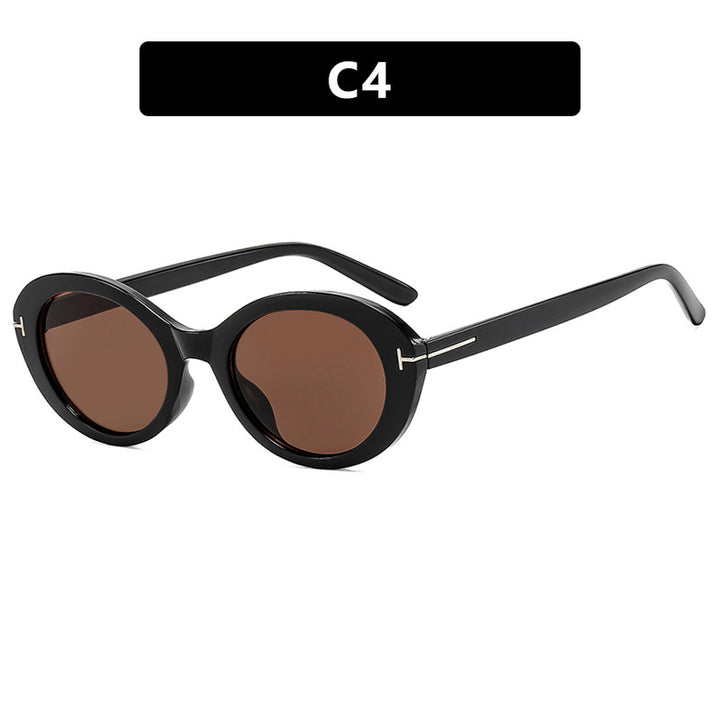 Women's fashionable sunglasses with innovative oval frame and UV protection Skanto