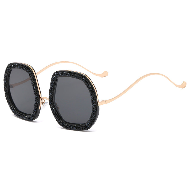 Damer ekstravagant solbrille med glitrende ramme Skanto