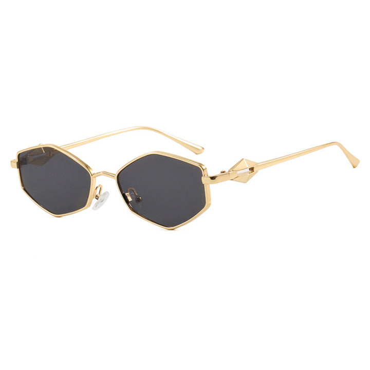 Women's geometric sunglasses with protective UV filter and high-end metal frame Skanto
