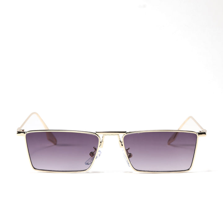 Dame elegant geometrisk solbrille med stilig metallramme Skanto