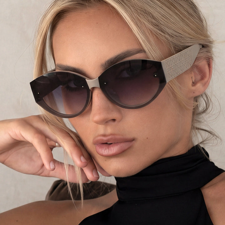 Women's Extravagant Cat-Eye Sunglasses with Textured Frame Skanto