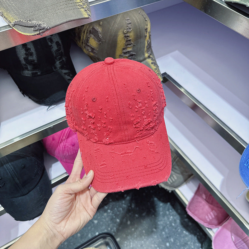 Kvinne Slitt Denim-Style Baseball Caps Skanto