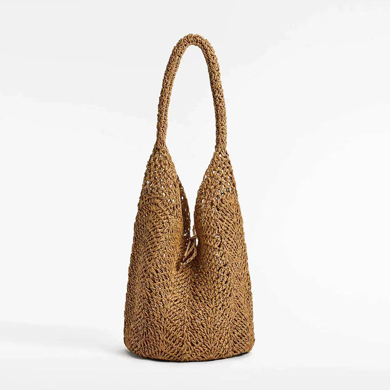 Hand-crocheted tote with deep slit Skanto