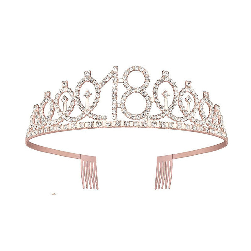 Dame Glitrende Krone med Swarovski-stener Skanto