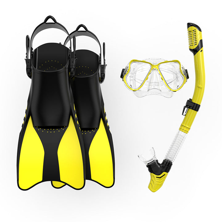 Premium snorkelsett med ergonomiske svømmeføtter og klar dykkermaske Skanto