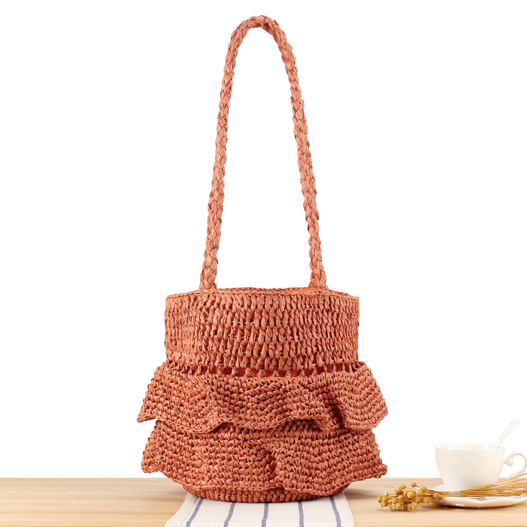 Modern Braided Bag with Ruffles Skanto