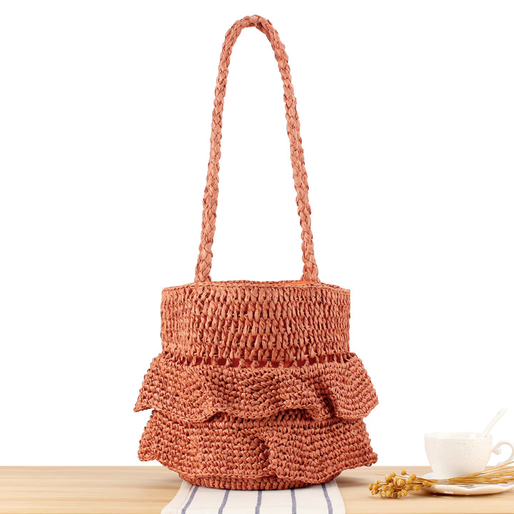 Modern Braided Bag with Ruffles Skanto