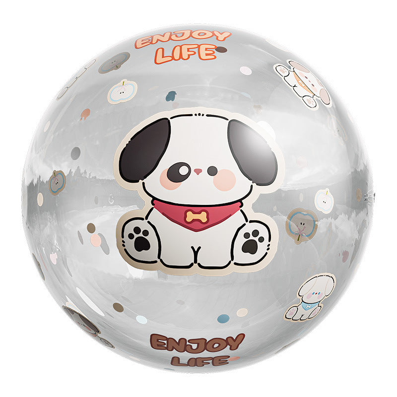 Unisex Inflatable Play Ball med Munter Bjørndesign Skanto