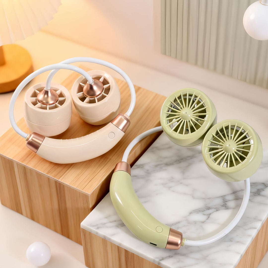 Bærbar nakkevifte med fleksibelt design og USB-tilkobling Skanto