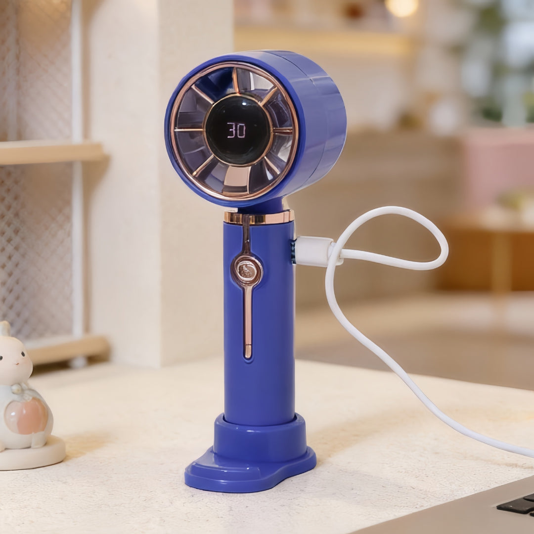 Dame bærbar mini-håndvifte med USB-ladefunksjon og ergonomisk design Skanto