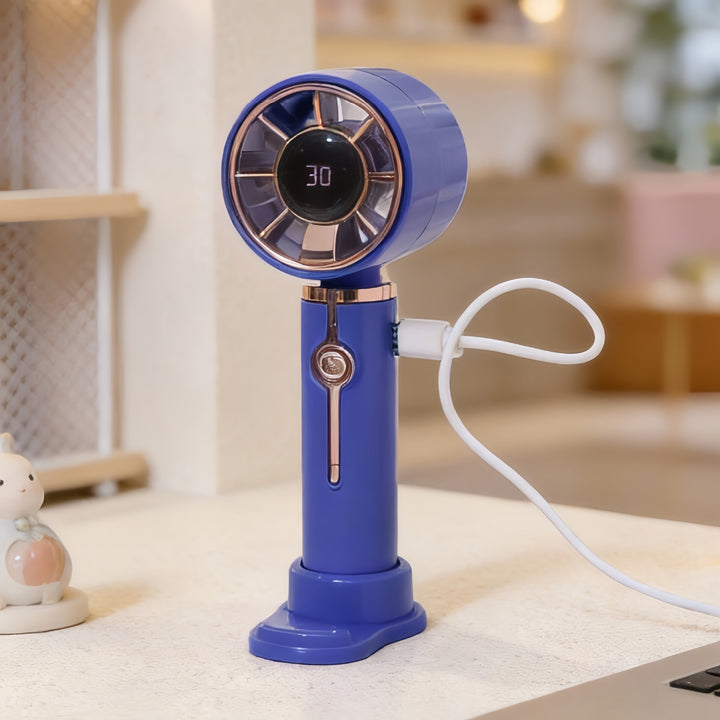Dame bærbar mini-håndvifte med USB-ladefunksjon og ergonomisk design Skanto