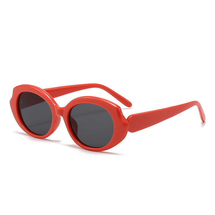 Dame moderne runde designer-solbriller Skanto