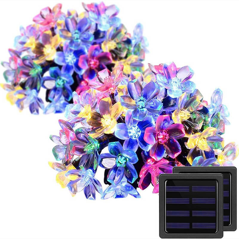 Norvo | LED Solar Sakura String Lights Vanntette Utendørs Fe Blomster Lys