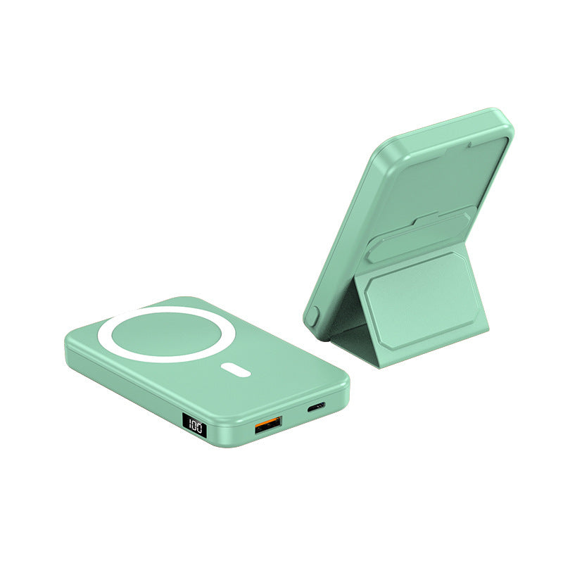 Bærbar Powerbank med integrert stativ og LCD-skjerm Skanto