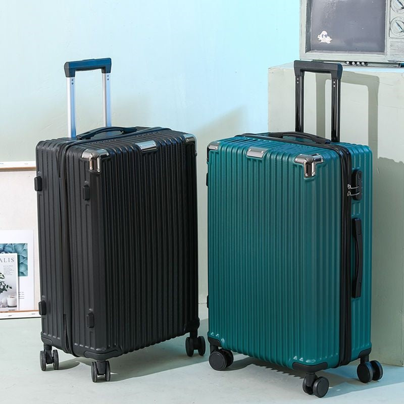Hardsided suitcase with 360-degree rolling system and integrated safety feature Skanto