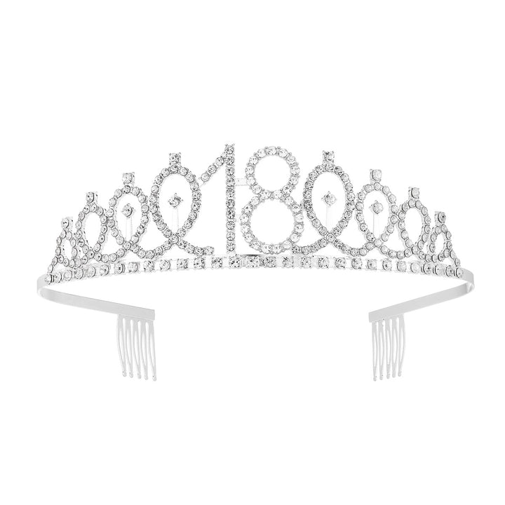 Damer krystall dekorert tiara med elegant design Skanto