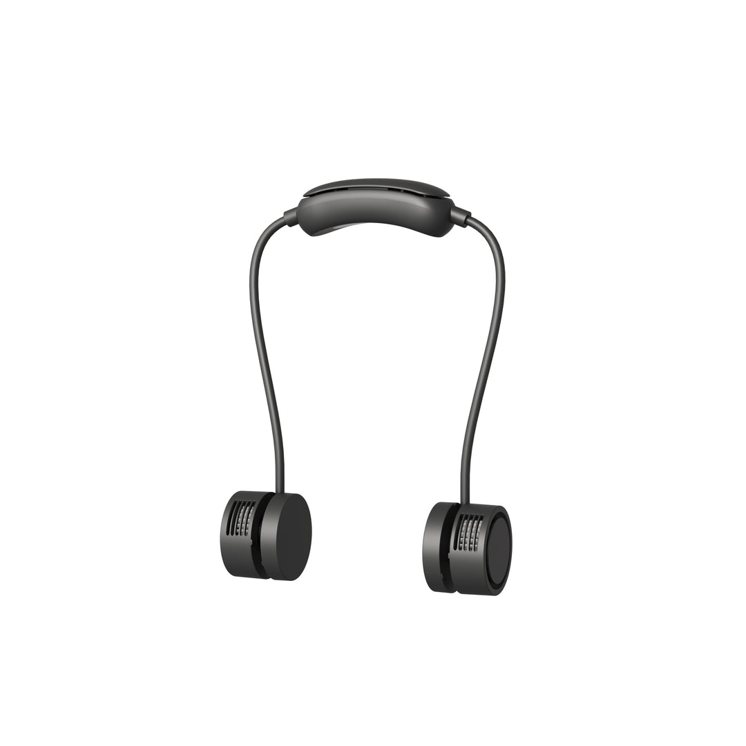 Unisex nan bærbar halsvifte med doble mini-vifter og USB-ladefunksjon Skanto