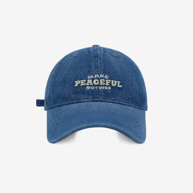 Kvinne Slitt Denim Brodert Caps Skanto