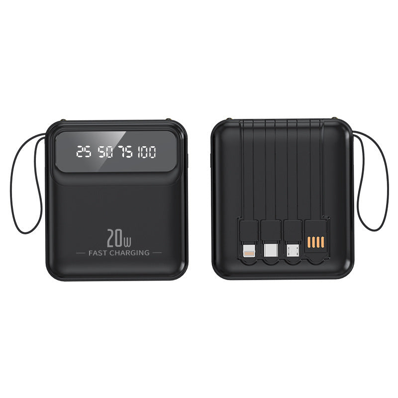 Bærbar powerbank med integrert multifunksjonsladeteknologi Skanto