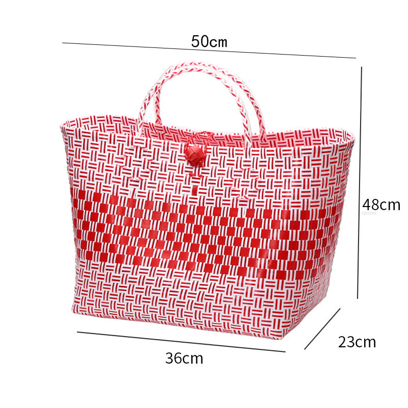 Stor kapasitet vevd handlebag Skanto