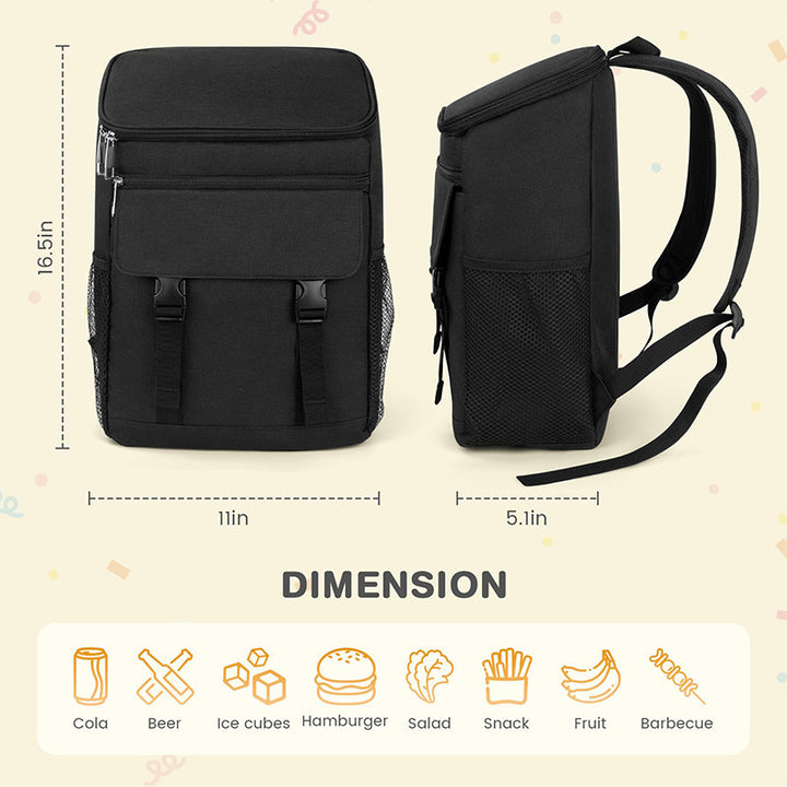 Unisex Insulated Cooler Backpack with Thermo Lining, Padded Back, and Side Bottle Holders Skanto