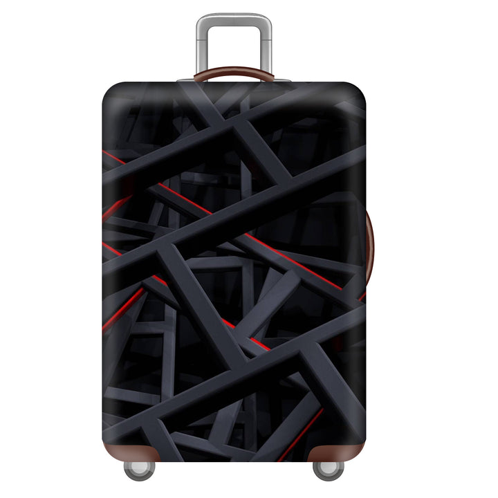 Unisex nan stor hardt koffert med robust trolleyhåndtak og elastisk motivbeskyttelsesdeksel superhelt-design Skanto