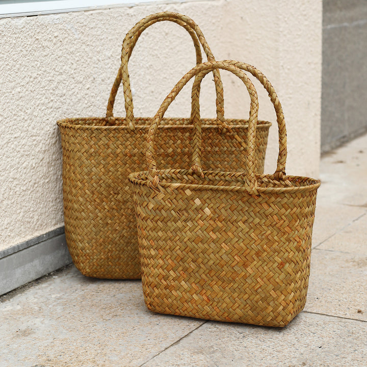 Unisex handlebag laget av flettet naturmateriale Skanto