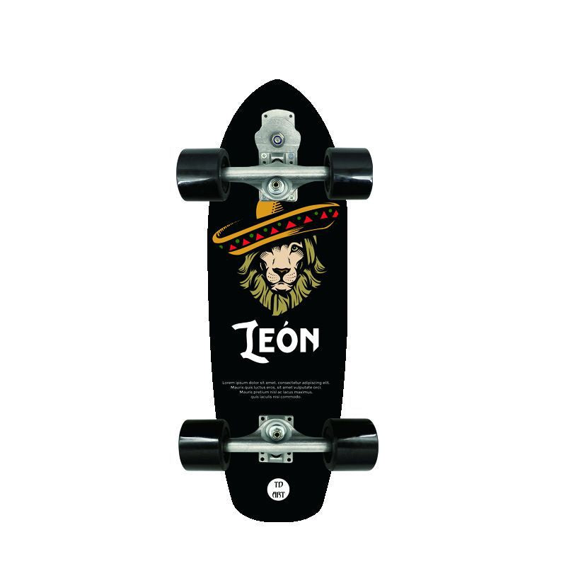 Retro-inspirert mini cruiser skateboard Skanto