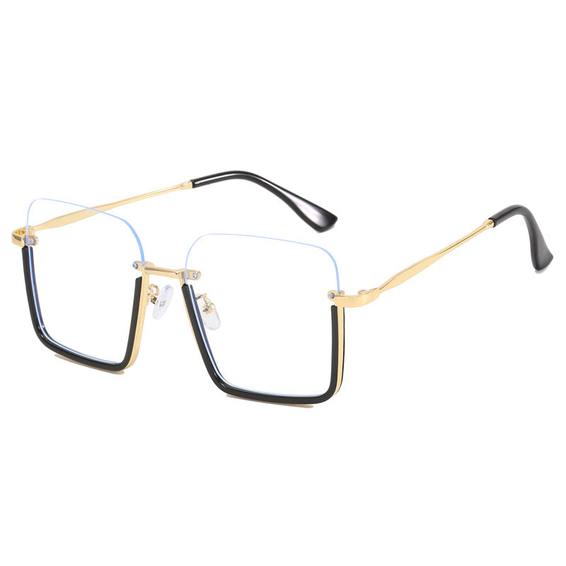 Dame oversized solbrille med elegant geometrisk ramme Skanto