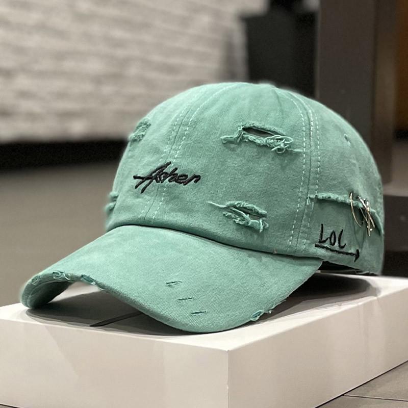 Herre Slitt Denim Caps Skanto