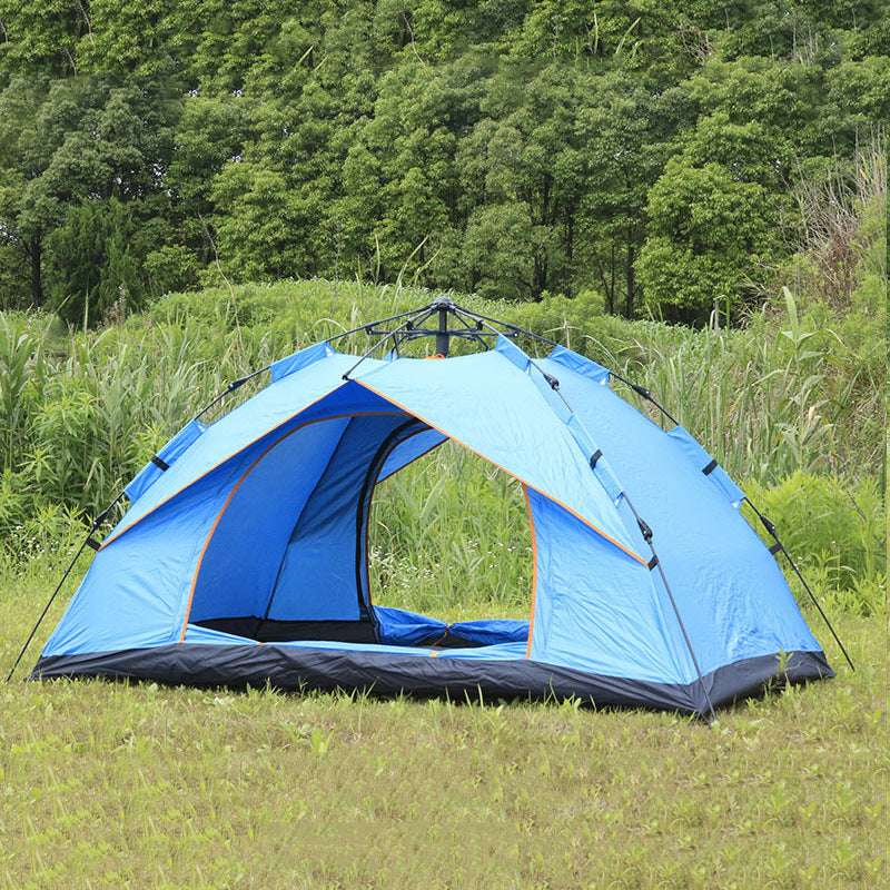 Camping-telt med utvidbart innvendig rom og værbestandig materiale Skanto