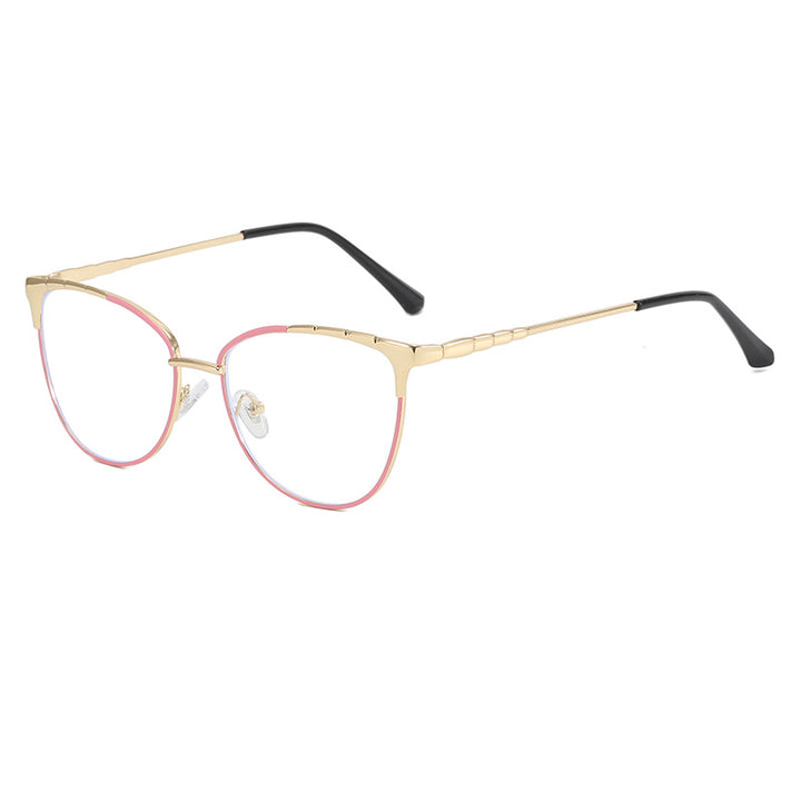 Dame Cat-Eye briller med fine metallakenter Skanto