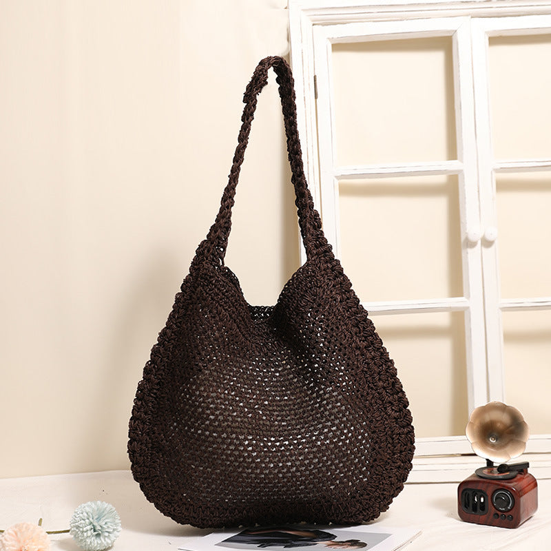 Hand-knotted net tote bag Skanto