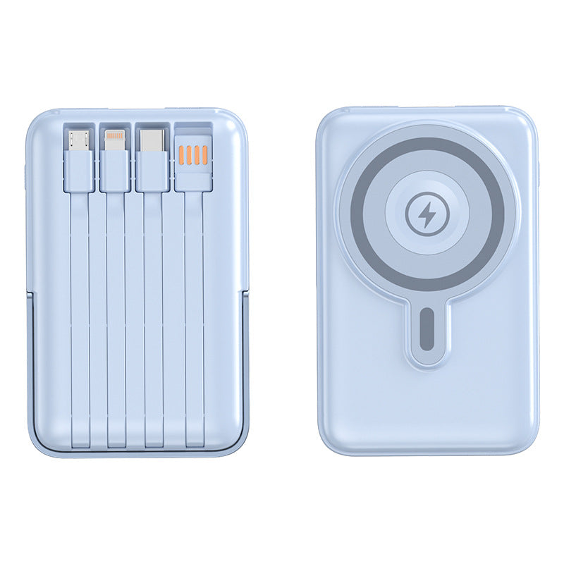 Bærbar Powerbank med integrerte ladekabler og Magsafe-funksjon Skanto
